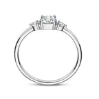 Ring trilogie zirkonia zilver gerhodineerd