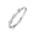 Ring zirkonia zilver gerhodineerd