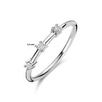 Ring zirkonia zilver gerhodineerd