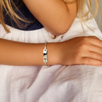 Graveerarmband jongen gourmette plaat 5,5 mm zilver gerhodineerd