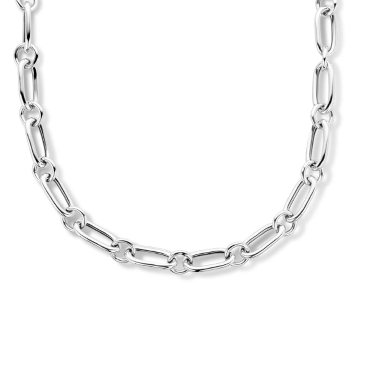 Collier anker 6,5 mm 45 cm zilver gerhodineerd