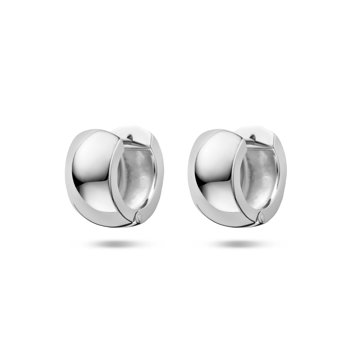 Klapoorringen bol zilver gerhodineerd