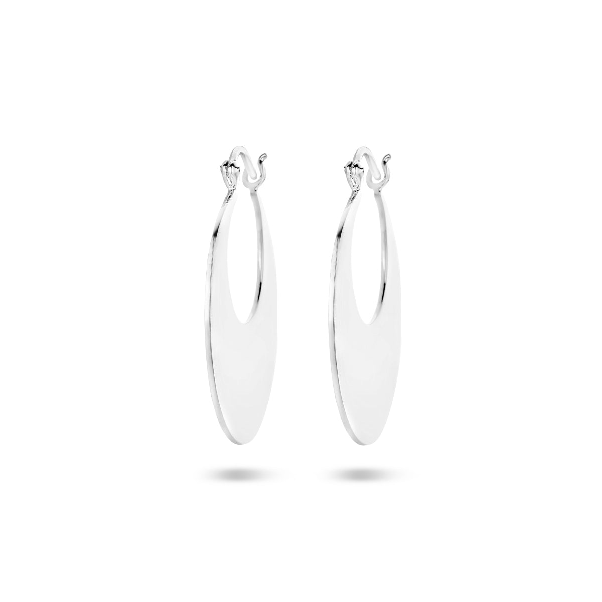 Oorringen zilver gerhodineerd