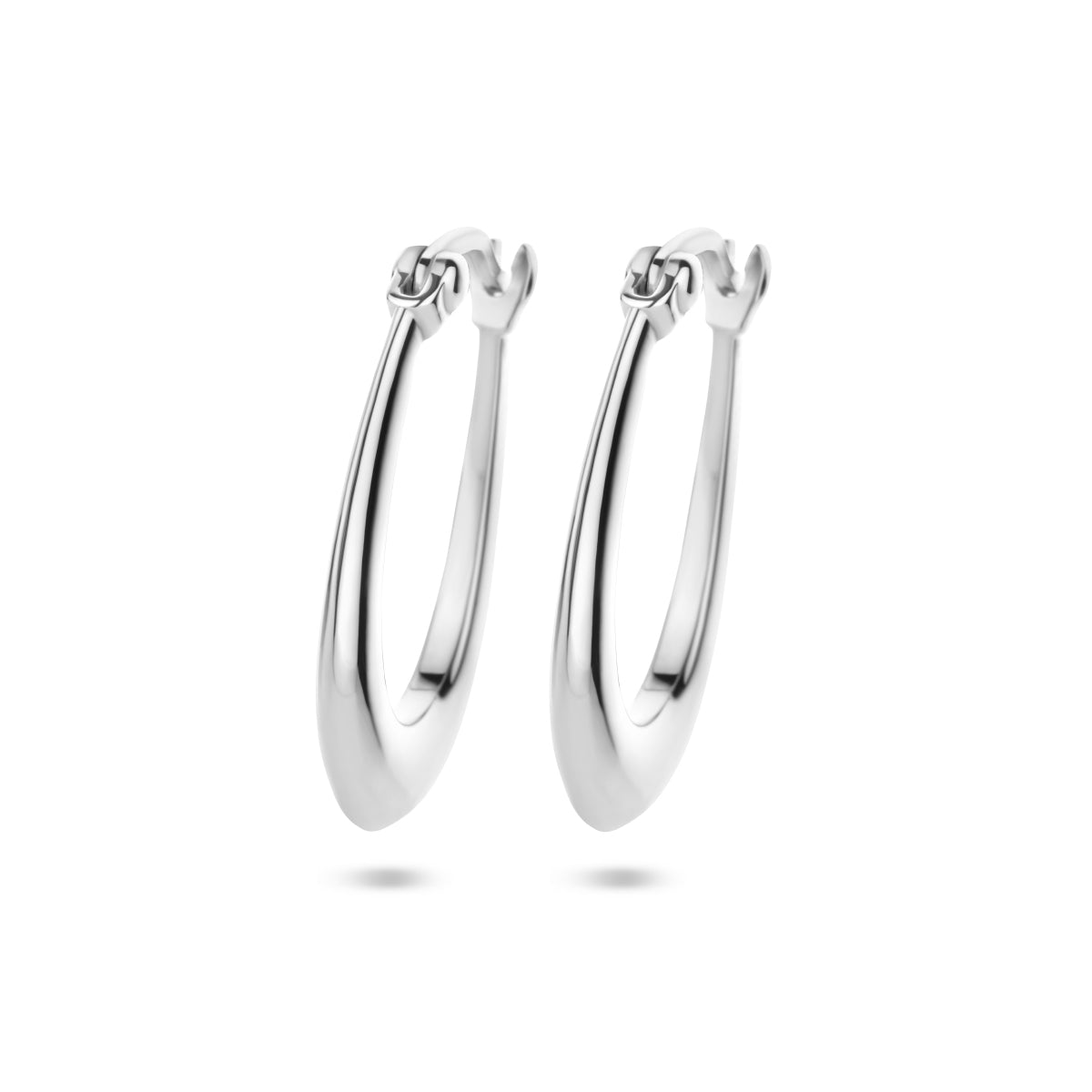 Oorringen zilver gerhodineerd