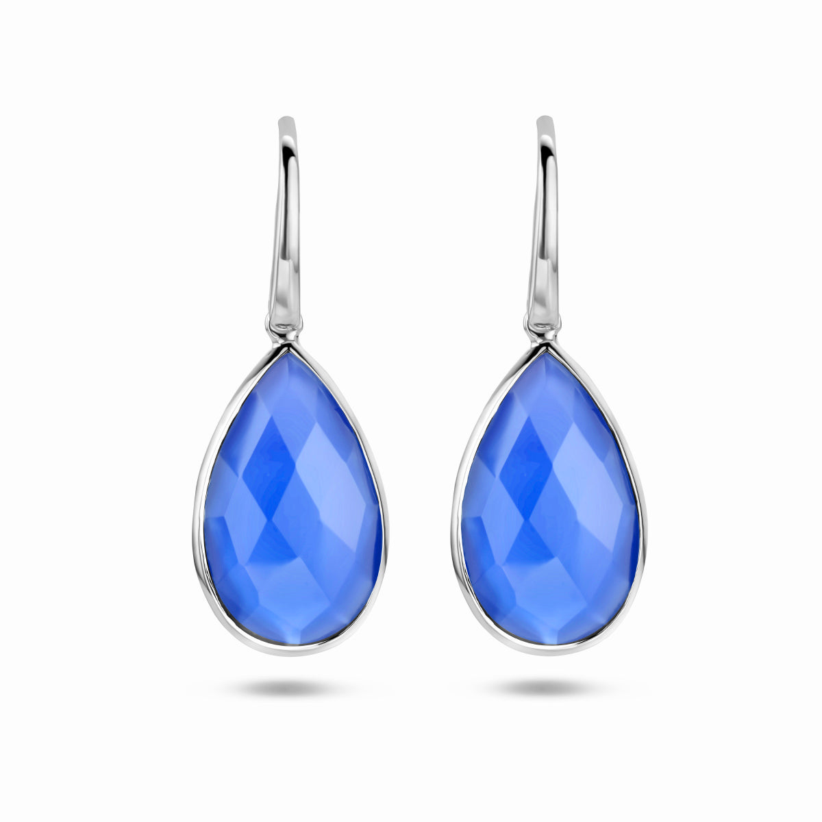 Oorhangers lapis franse haak zilver gerhodineerd