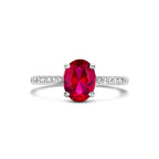 Ring zirkonia korund en zirkonia zilver gerhodineerd