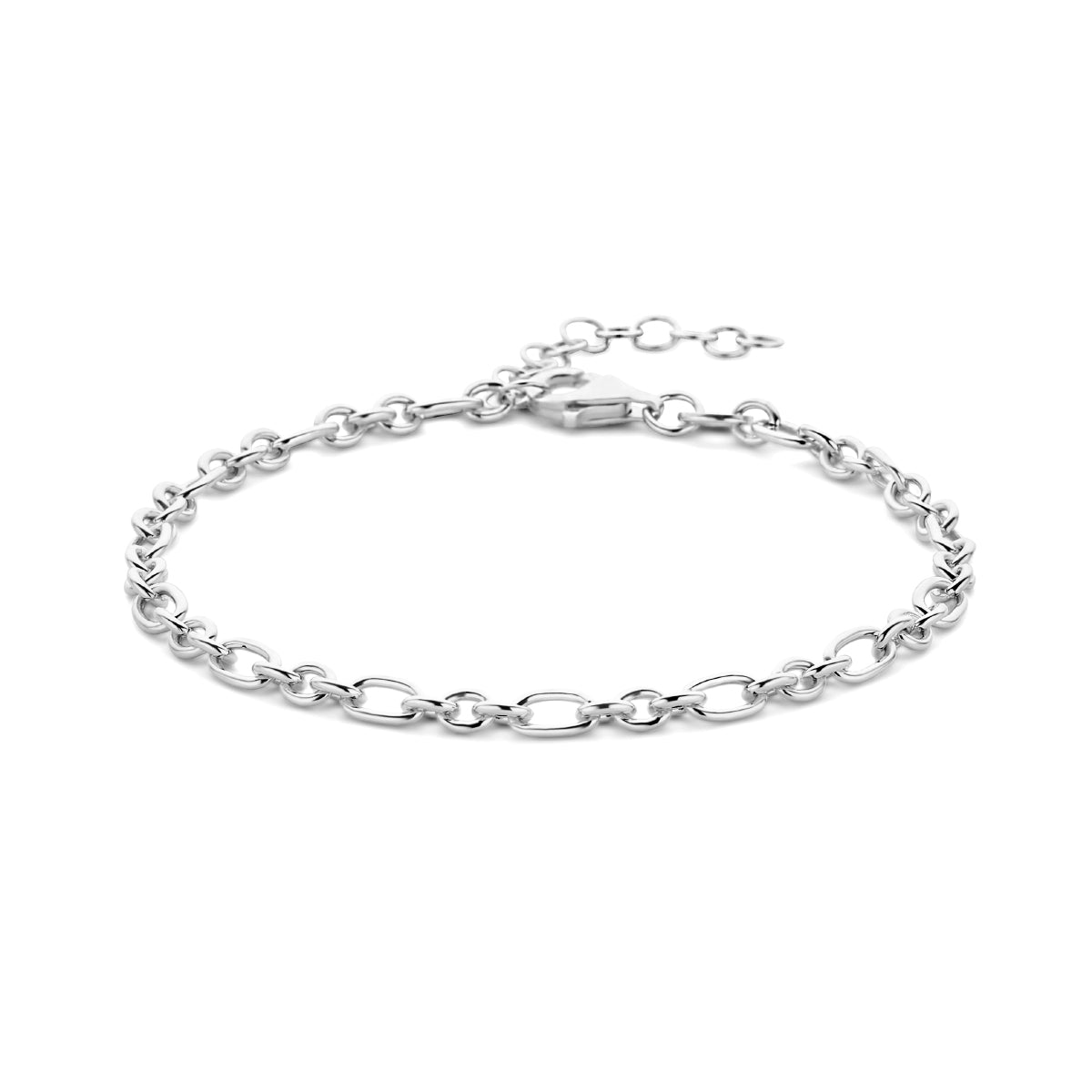 Anker 3,4 mm zilver gerhodineerd