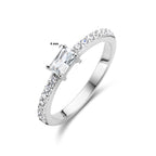 Ring zirkonia zilver gerhodineerd