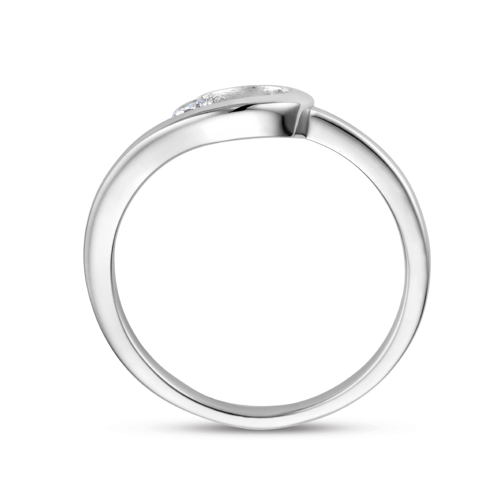 Ring zirkonia zilver gerhodineerd