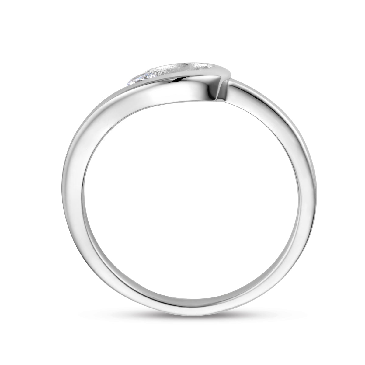 Ring zirkonia zilver gerhodineerd
