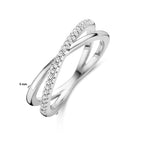 Ring zirkonia zilver gerhodineerd