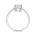 Ring zirkonia zilver gerhodineerd