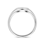 Graveerring rondje zilver gerhodineerd