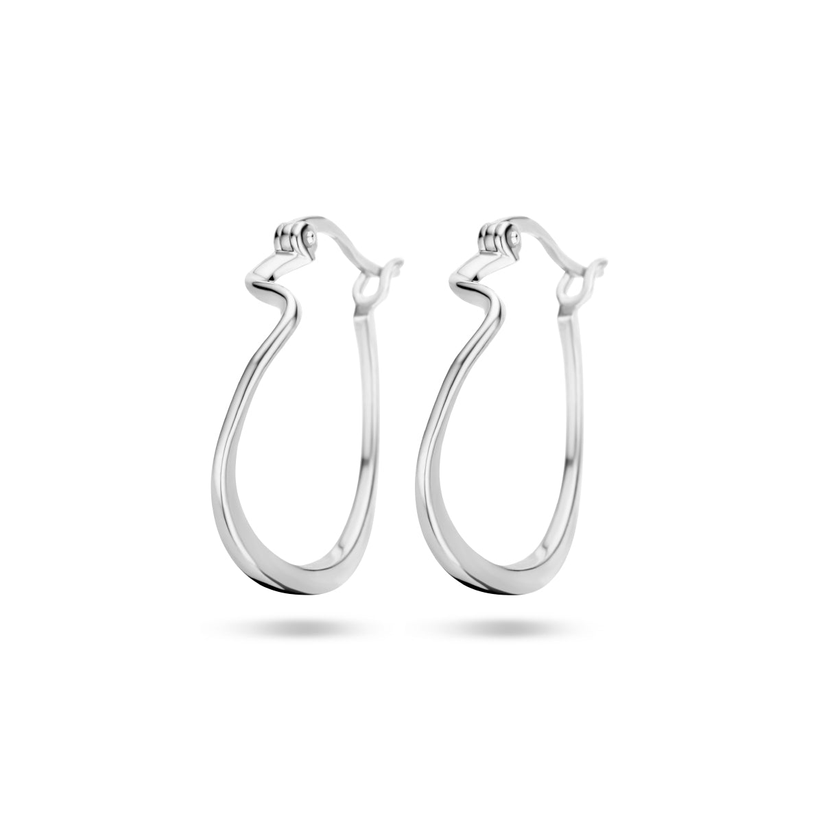 Oorringen zilver gerhodineerd