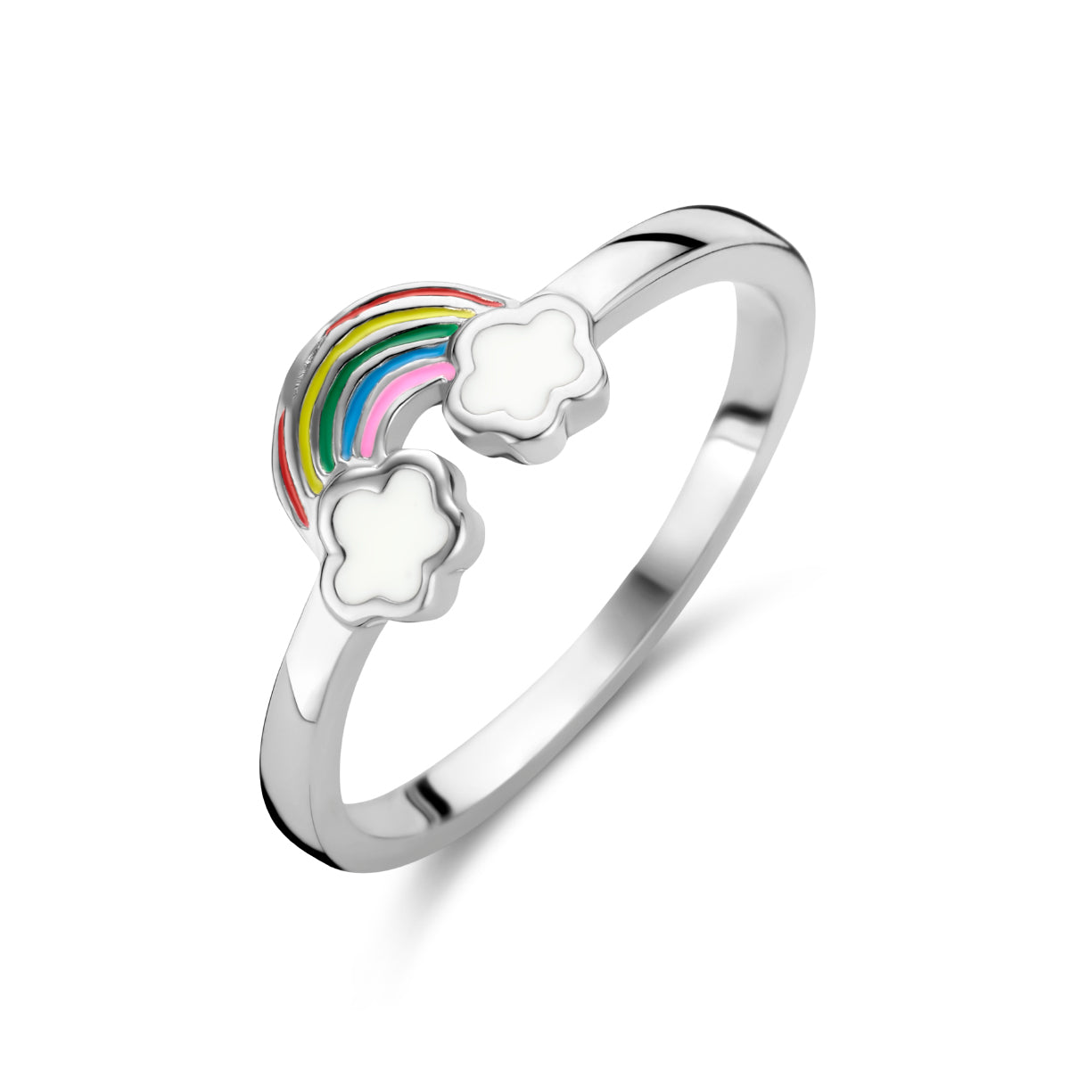 Ring regenboog zilver gerhodineerd