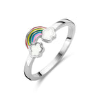 Ring regenboog zilver gerhodineerd
