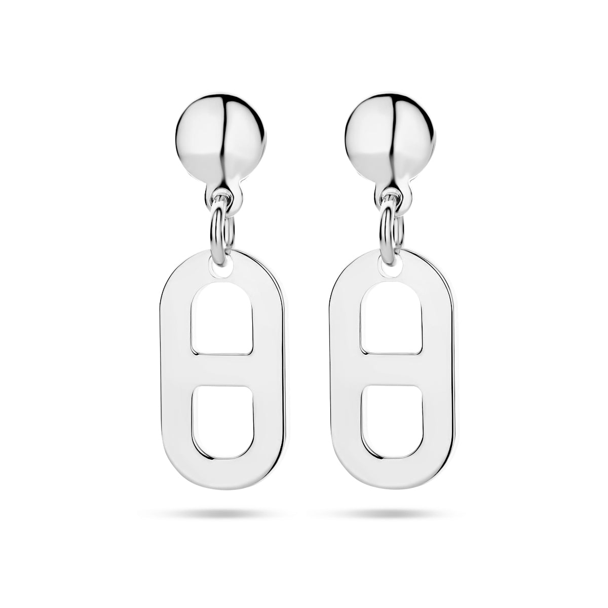 Oorhangers schakel zilver gerhodineerd