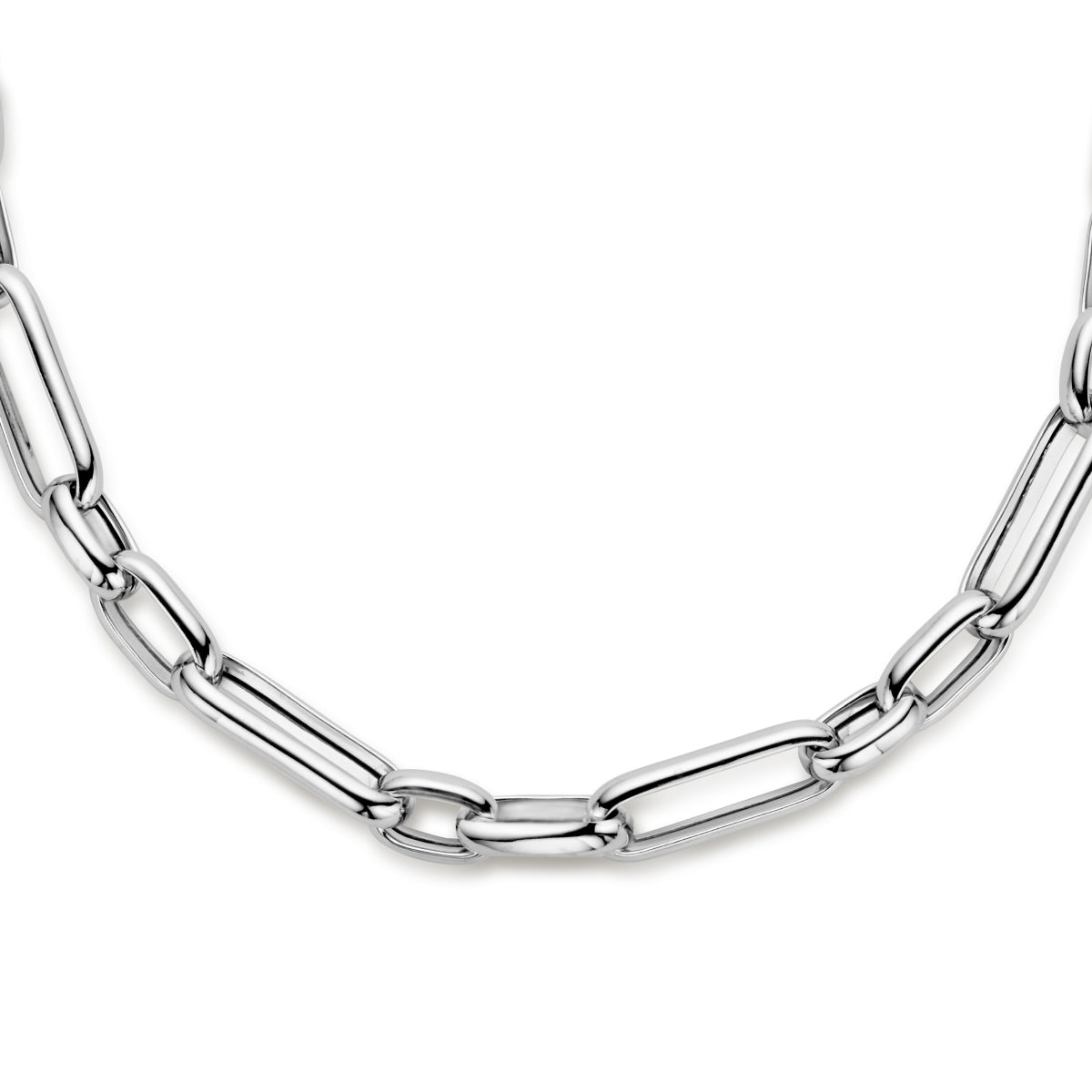 Collier 9,2 mm  46 cm zilver gerhodineerd
