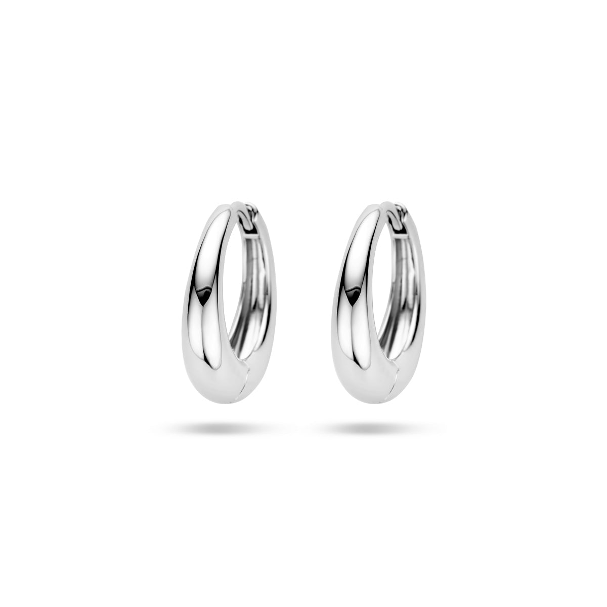 Klapoorringen zilver gerhodineerd