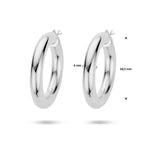 Oorringen 6,0 mm ronde buis zilver gerhodineerd