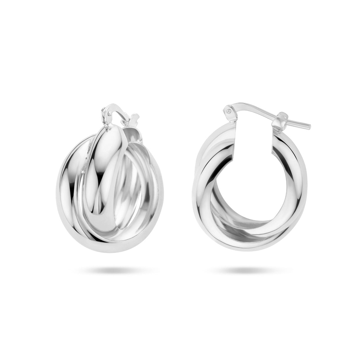 Oorringen zilver gerhodineerd