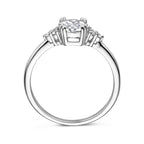 Ring trilogie zirkonia zilver gerhodineerd