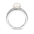 Ring parel zilver gerhodineerd