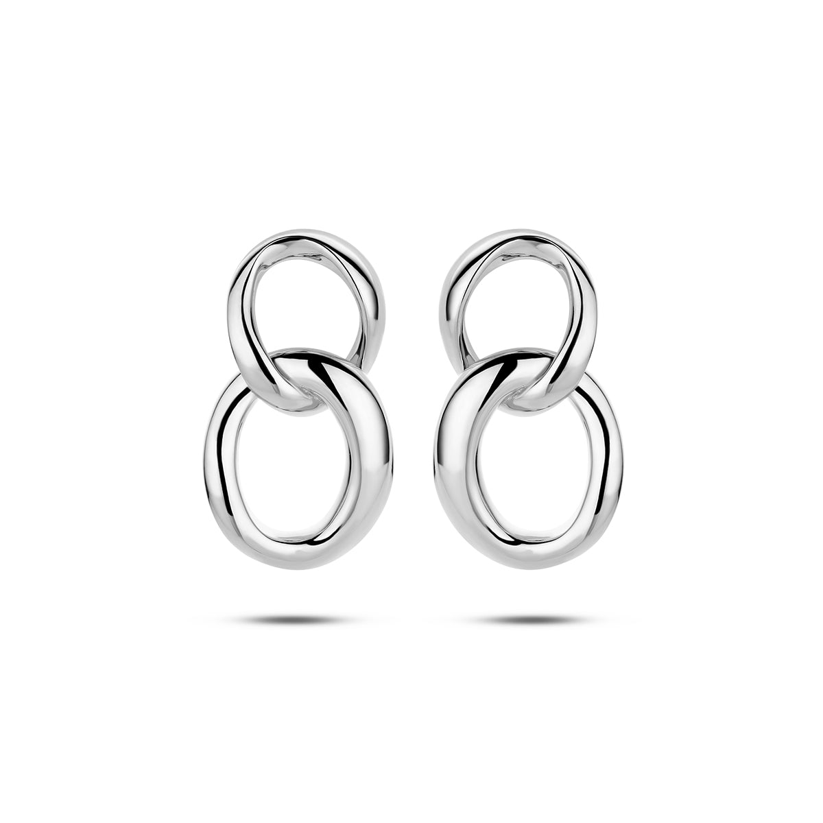 Oorhangers schakel zilver gerhodineerd