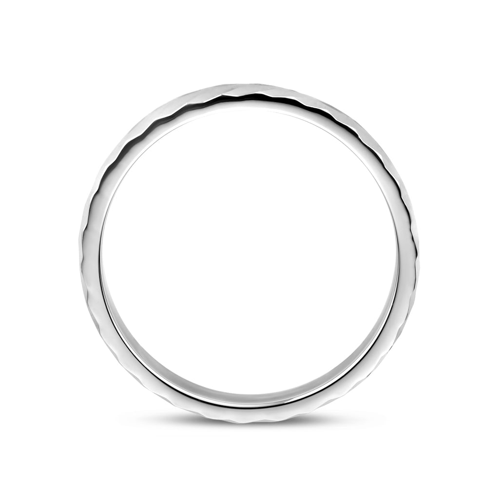 Ring gediamanteerd zilver gerhodineerd