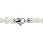 Collier parel 7,0 mm zilver gerhodineerd