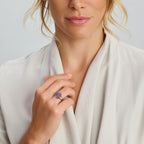 Ring lapis zilver gerhodineerd