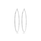 Oorringen 1,5 mm ronde buis gediamanteerd zilver gerhodineerd