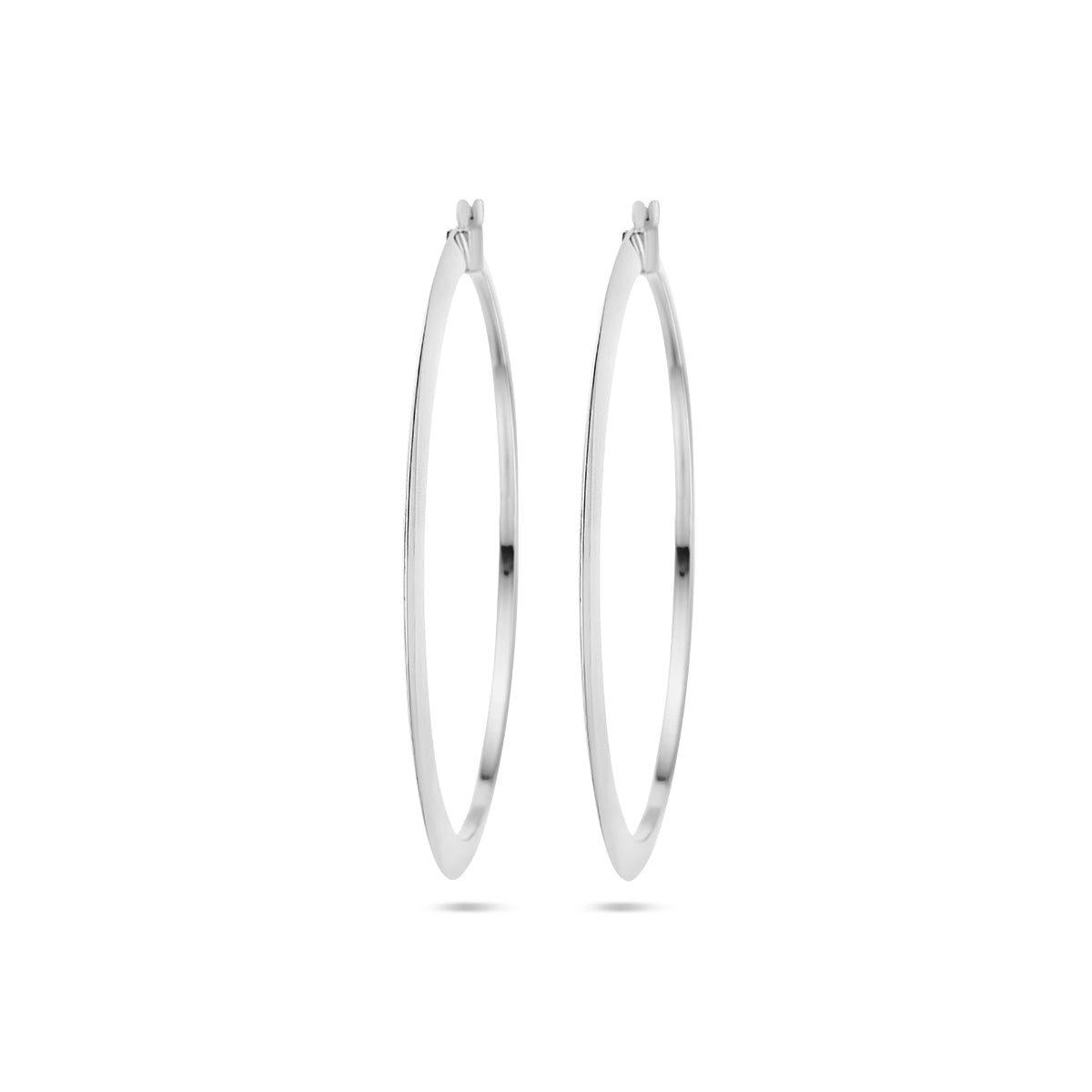 Oorringen 2,0 mm spitse buis zilver gerhodineerd