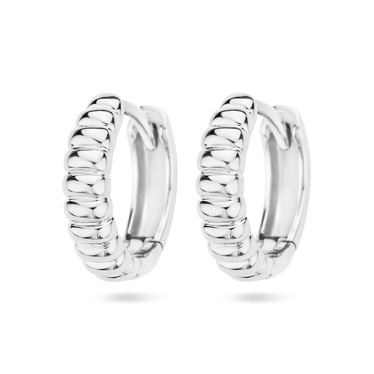 Klapoorringen zilver gerhodineerd