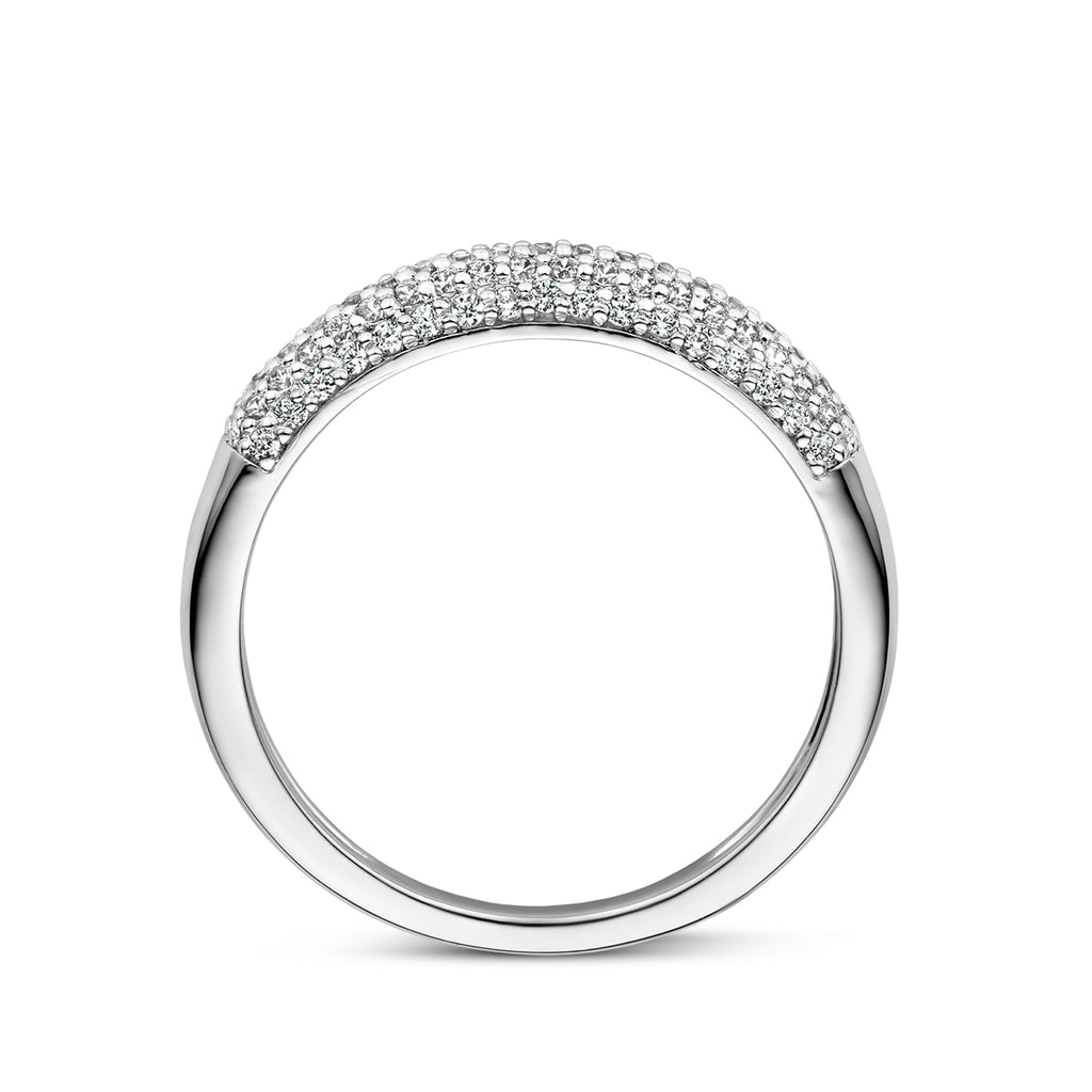 Ring zirkonia zilver gerhodineerd