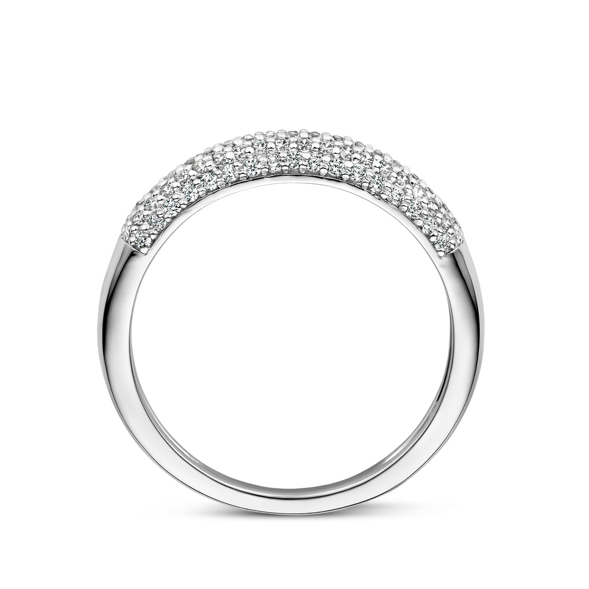 Ring zirkonia zilver gerhodineerd