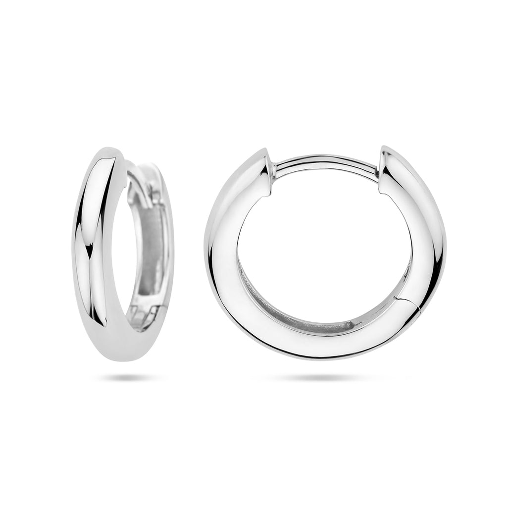 Klapoorringen 2,5 mm half rond zilver gerhodineerd