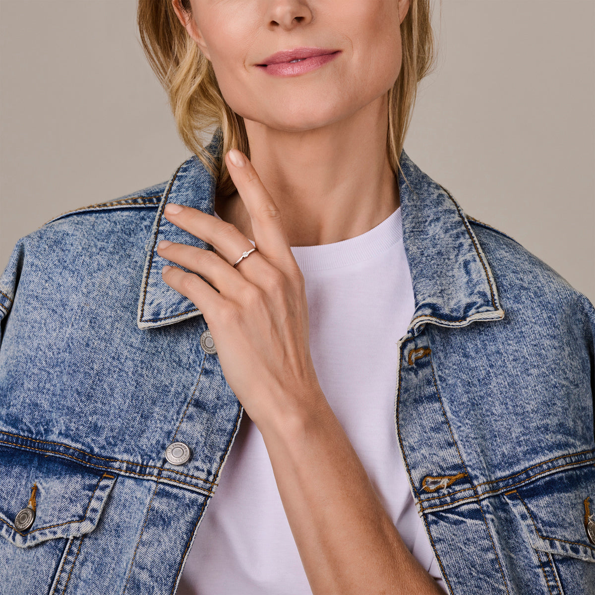 Ring met geboortesteen cz april zilver gerhodineerd