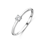 Ring met geboortesteen cz april zilver gerhodineerd