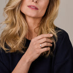 Ring hart zilver gerhodineerd