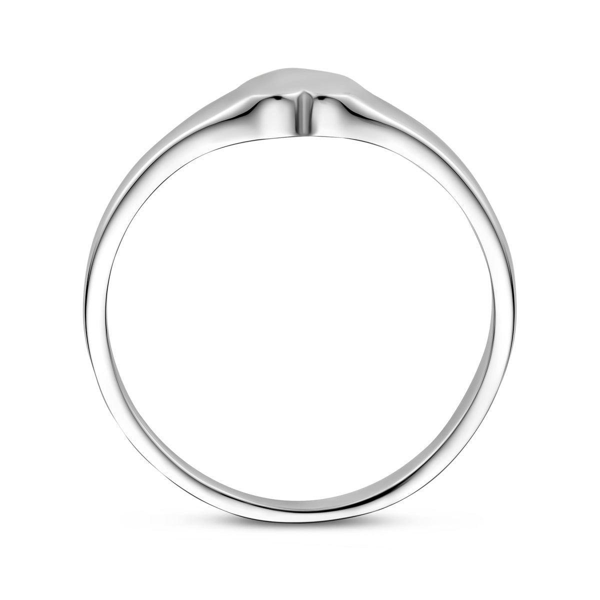 Ring hart zilver gerhodineerd