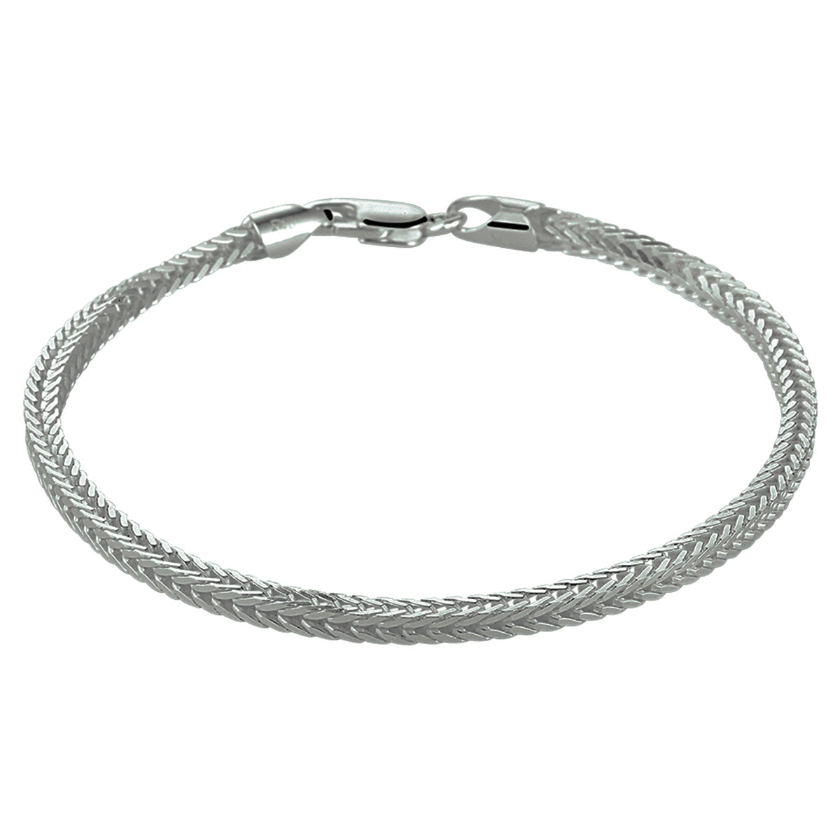 Vossestaart 2,5 mm zilver gerhodineerd