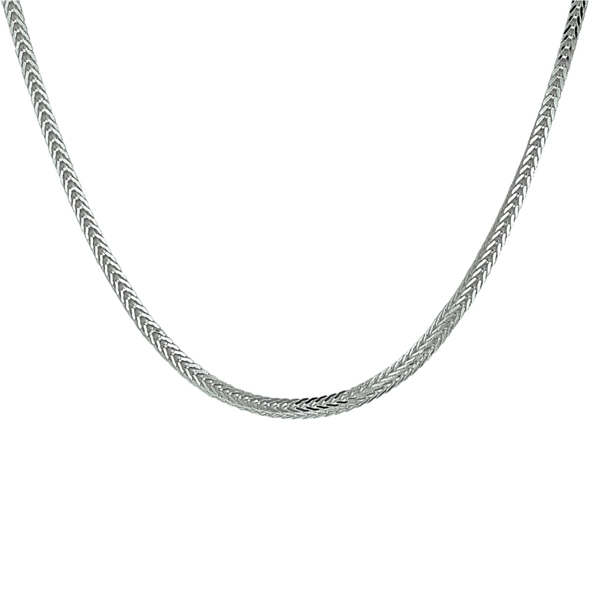 Vossestaart 2,5 mm zilver gerhodineerd