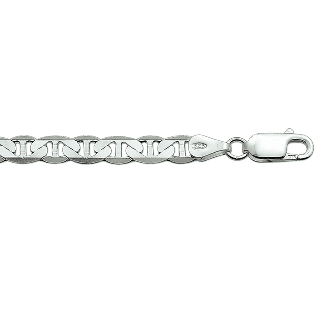 Anker plat 5,5 mm zilver gerhodineerd