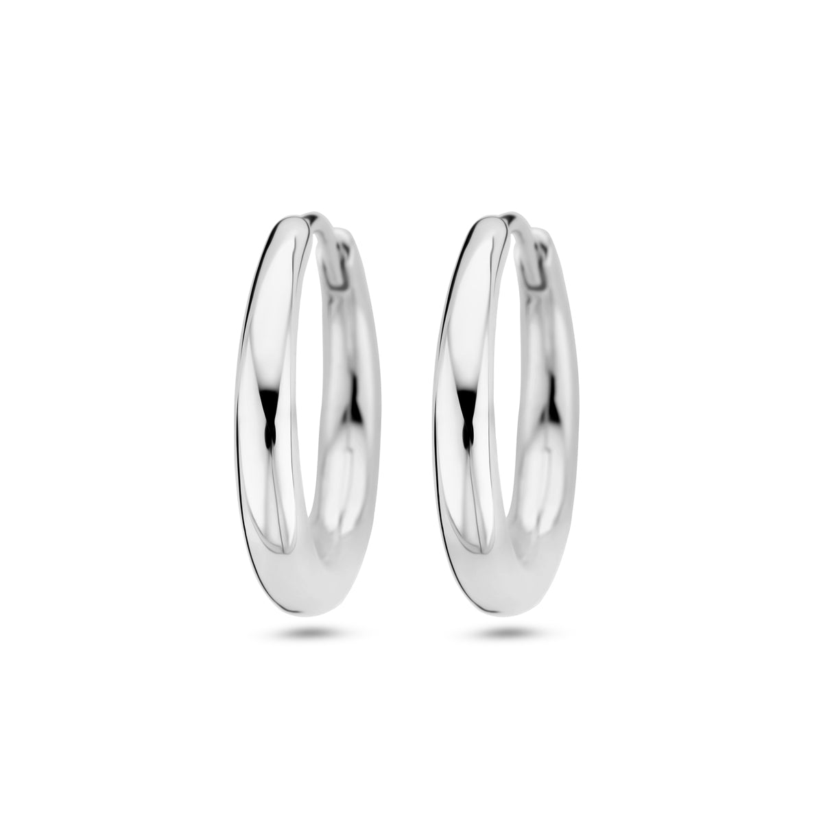 Klapoorringen zilver gerhodineerd