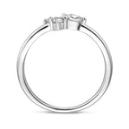Ring zirkonia zilver gerhodineerd
