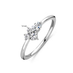 Ring zirkonia zilver gerhodineerd