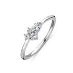 Ring zirkonia zilver gerhodineerd