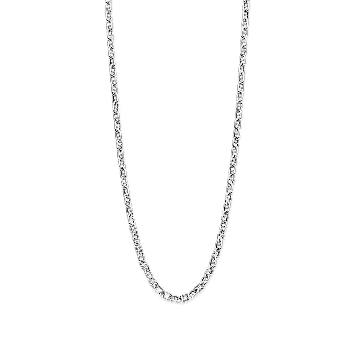 Collier ronde buis 4,0 mm 40 + 4 cm zilver gerhodineerd