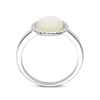 Ring parelmoer zilver gerhodineerd